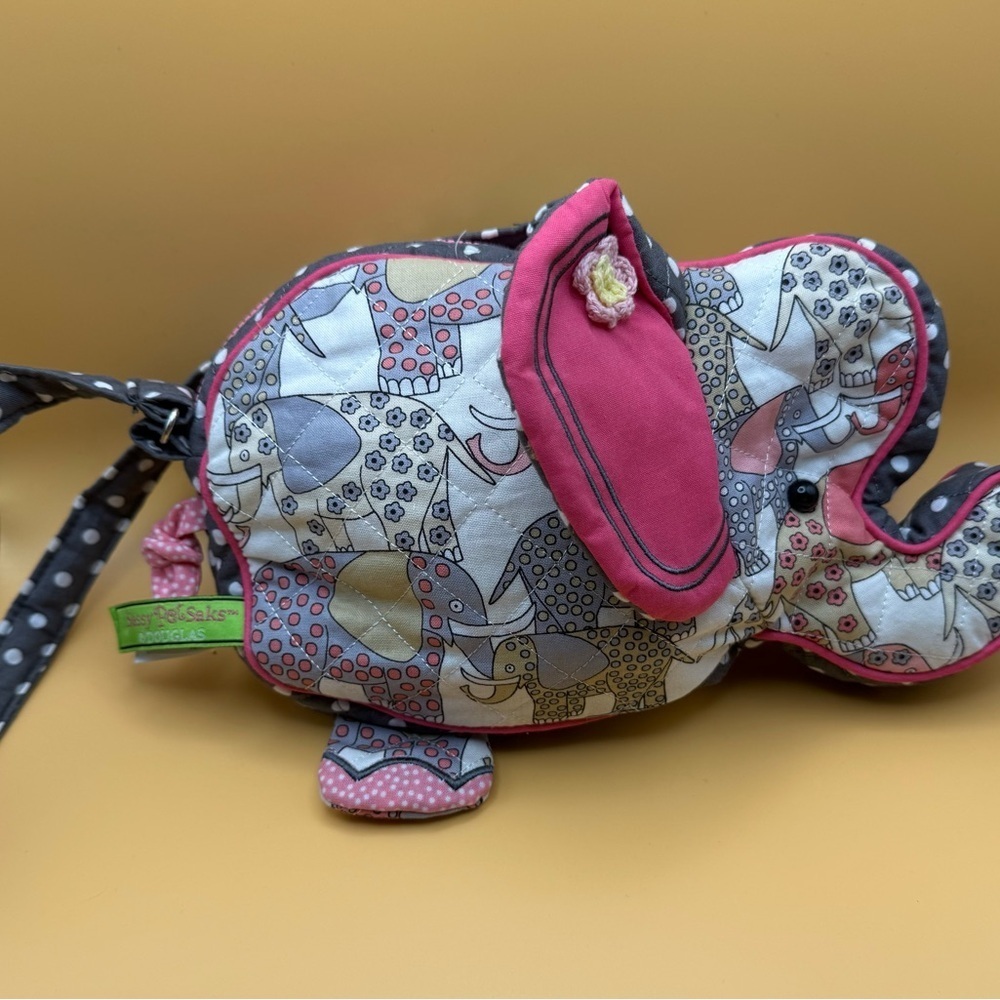 Douglas Elephant Quilted Crossbody Bag Kids Purse - Picture 3 of 9